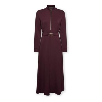 Elena Miro Scuba Jurk met Riem - Dames - Casual kleedjes - Rood - M - Polyester - Kleedjes