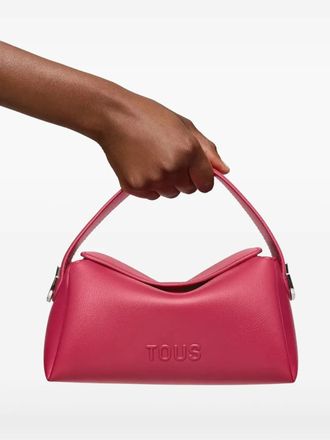 Tous embossed-logo top-handle tote bag - women - Calf Leather - One Size - Pink
