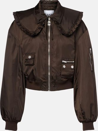 Ganni Duchess bomber jacket