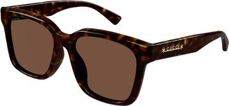 Gucci GG1175SK Asian Fit 003 Mens Sunglasses Tortoiseshell Size 56 - Free RX Lenses - Free RX Lenses