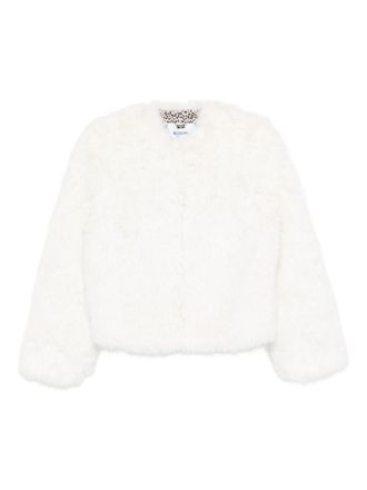 Blumarine White Faux-Fur Jacket