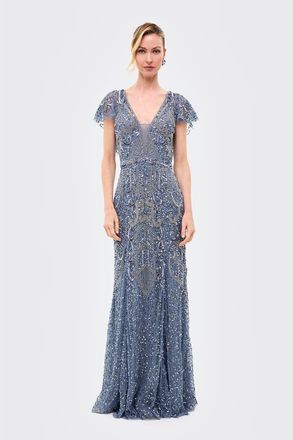 Beauut Embellished Sequin Maxi Gown in Powder Blue at Nordstrom, Size 14