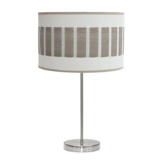 Fabrilamp Fabrilamp - Sobremesa Alto Ivanna 1xe27 Niquel/blanco-madera Gris 62x30x30 Cm