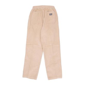 Obey Lange fluwelen broek - Heren - Broeken - Roze - Maat: XL Katoen