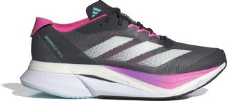 adidas Womens Adizero Boston 12 Road Running Shoes in Gry/Jade/Pnk - Multicolour - Size UK 4