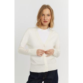 Chinti and Parker Pure Merino Cardigan in Cream at Nordstrom, Size X-Large