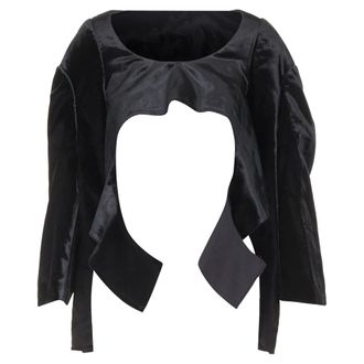 Comme Des Gar&ccedil;ons Comme Des Garcons velvet multi sleeves cut out top