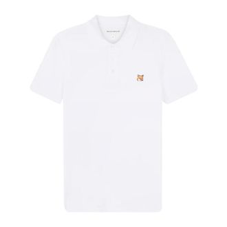 Maison Kitsun&eacute; Camisetas y Polos Blancos con Logo Patch - Tops - Hombre - Blanco - XL