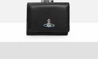 Vivienne Westwood Small Frame Wallet Nappa Leather Black One Size Women