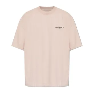 AllSaints Tops, Heren, Roze, XL, Katoen, Hallis Oversized Graphic T-Shirt