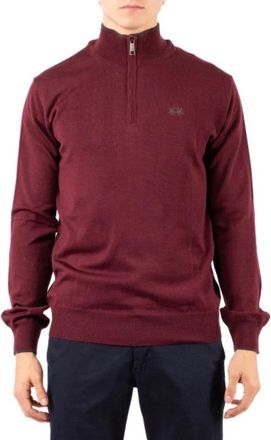 La Martina Brendan Half-zip Sweater - Heren - Coltruien - Bruin - L - Wol - Truien & Vesten