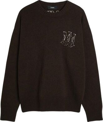 Amiri Maglione con applicazione - Marrone