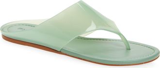 Farm Rio Jelly Flat Flip Flop in Dusty Green at Nordstrom, Size 8.5