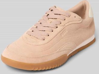 HUGO BOSS Ledersneaker mit Label-Pr&auml;gung Modell CARLYNN_LOWP_SDW in Pink, Gr&ouml;&szlig;e 41