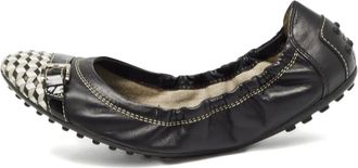 Tod's Geruite leren ballerinas - Zwart