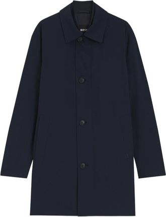 HUGO BOSS Cappotto Regular Fit - Heren - Mantel - Blauw - XL - Polyester - Jassen