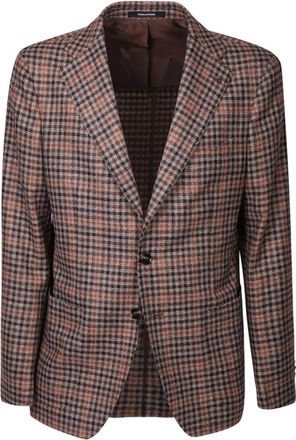 Tagliatore Enkelrijige blazer met ruit - Heren - Blazers - Veelkleurig - S - Wol - Jassen