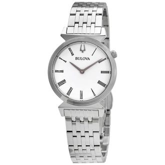 Bulova Regatta Quartz White Dial Ladies Watch 96L275