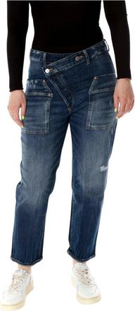 Le Temps Des Cerises Cosy Pocket Jeans - Dames - Loose Fit Jeans - Blauw - W25 - Denim - Jeans