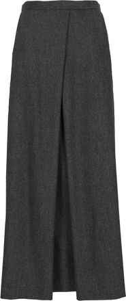 Emporio Armani Grey A-Line Pleated Midi Skirt