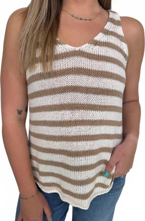 Wooden Ships Willow Striped Tank In Brown