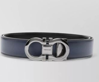 Ferragamo leather double gancini belt