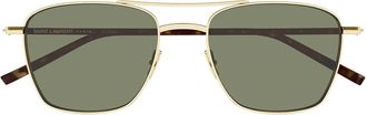 Saint Laurent Sunglasses Sl 866 003 Gold Brown/Green Unisex