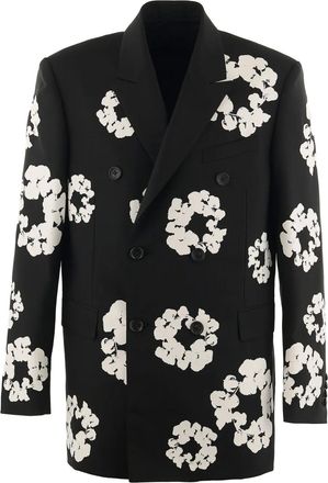 Saint Mxxxxxx Blazer Wreath in cotone SAINT MXXXXXX x Denim Tears - Nero