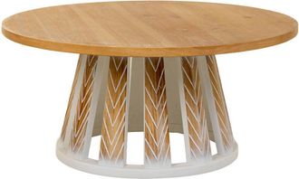 Wanderlust Deco Mesa De Centro De Madera Marr&oacute;n 80x80x36,5h Cm