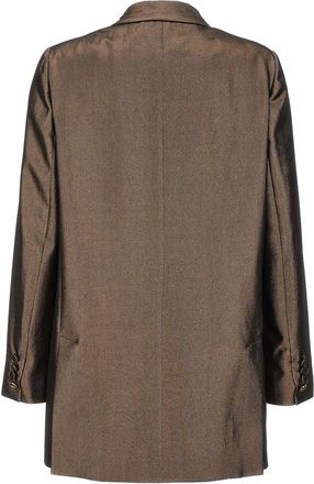 Max Mara Womens Brown Silk Blazer Clothing
