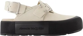 Alexander McQueen Oversized Platte Schoenen - Multikleur - Leer - Heren - Klompen - Beige - 40 EU - Leer - Schoenen
