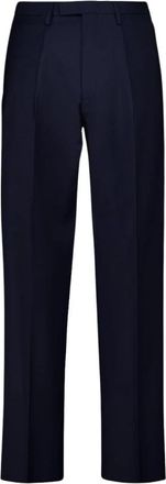Boglioli Rechte Wolbroek - Heren - Nette broeken - Blauw - S - Wol - Broeken