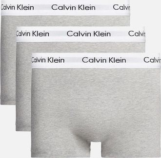 Calvin Klein Mens Cotton Stretch 3-Pack Low Rise Boxer Trunks, Grey Heather - Size: 32/30/31