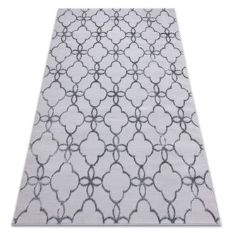 RugsX Rugsx - Alfombra Mefe Moderna 8504 Conducci&oacute;n, Flores - Structural Dos Niveles De Vell&oacute;n Gris Oscuro Grey 240x330 Cm