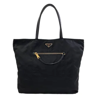 Prada Black Nylon Tote Bag (Pre-Owned)