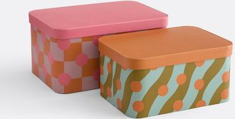 La Redoute Interieurs Set van 2 nestkastjes met deksels, TOUMA