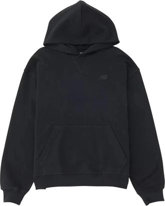 New Balance Trendy Hoodie met Geborduurd Logo - Dames - Hoodies - Zwart - XS - Nylon - Hoodies & sweatvesten