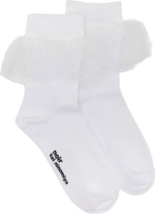 Comme Des Garçons Sokken met ruches - Wit