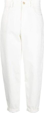 Brunello Cucinelli Naturale Cotton Relaxed Fit Trousers, Brand Size 44 (US Size 10)
