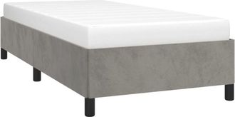 vidaXL Estructura de cama sin colchón terciopelo gris claro 100x200 cm Vidaxl