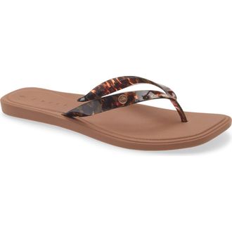 Reef Solaye Waterproof Flip Flop in Tortoise at Nordstrom, Size 10