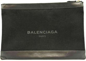 Balenciaga Black Canvas Clutch Bag (Pre-Owned)
