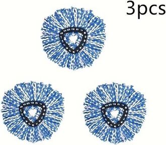 OEM Juego De 3 Cabezales De Microfibra Compatibles Con Fregonas Rotativas Ocedar, F&aacute;ciles De Escurrir, Altamente Absorbentes Y Lavables