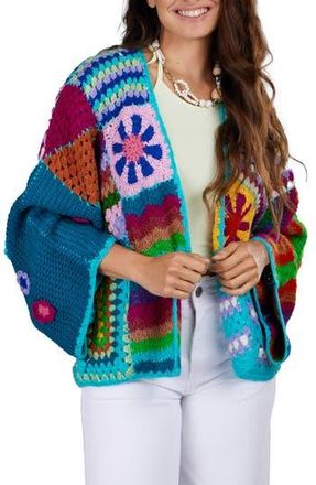 Saachi Mixed Pattern Crocheted Cardigan in Multi at Nordstrom Rack