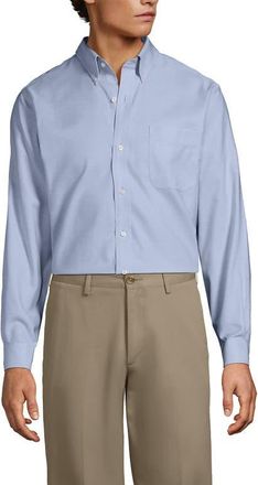 Lands End Tall No Iron Supima Cotton Oxford Dress Shirt in Pale Soft French Blue at Nordstrom, Size 15.5 - 33