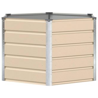 vidaXL Jardinera Marfil 129 X 129 X75 Cm Acero Vidaxl