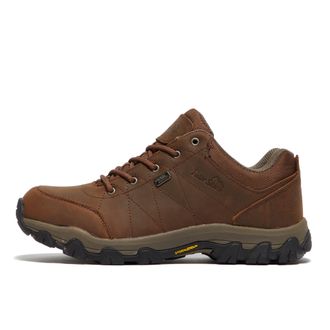 Peter Storm Womens Lindale Leather Waterproof Walking & Hiking Shoes with StormGrip Outsole - Brown - Size UK 5