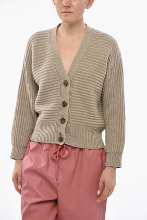 Stella McCartney Cardigan in Cashmere e Lana con Scollo a V Stella McCartney