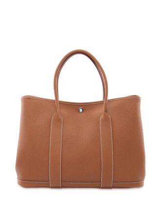 Herm&egrave;s 2024 Negonda Garden Party PM tote bag - women - Calf Leather - One Size - Brown