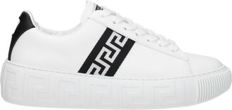 Versace White Leather Low Top Womens Sneakers